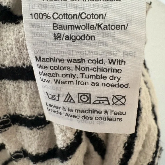 Madewell Black and White Tie-Front Tee - Picture 4 of 6